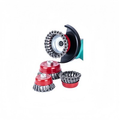 Cepillo de copa de alambre anudado trenzado